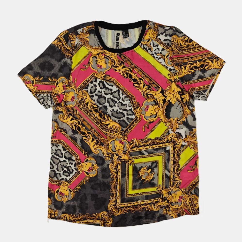 Hello Kitty Forever 21 Sanrio 2012 Filigree Chain Print Women’s Top Size S